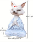 Meditasyon Yapan Tilki Figürü – Bahçe Reçine Dekor, İç ve Dış Mekan