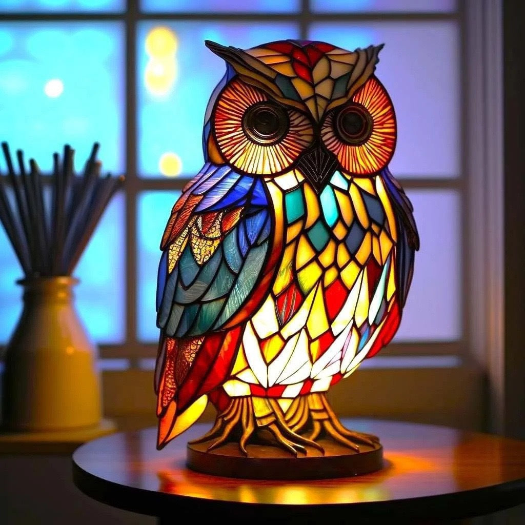 Merlin | Renkli büyülü baykuş lambası