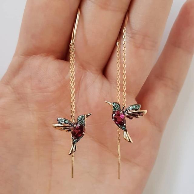 Sharine™ - Şık Kolibri Küpeleri